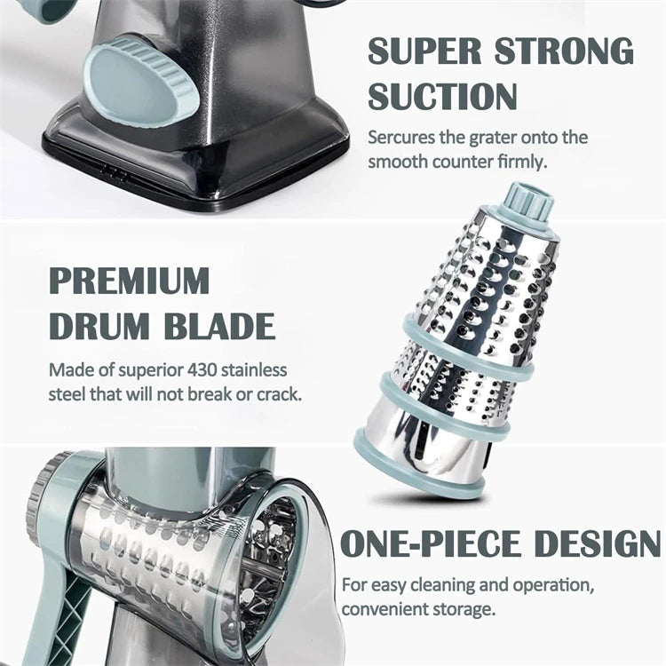 The 3-in-1 Rotary Kitchen Grater