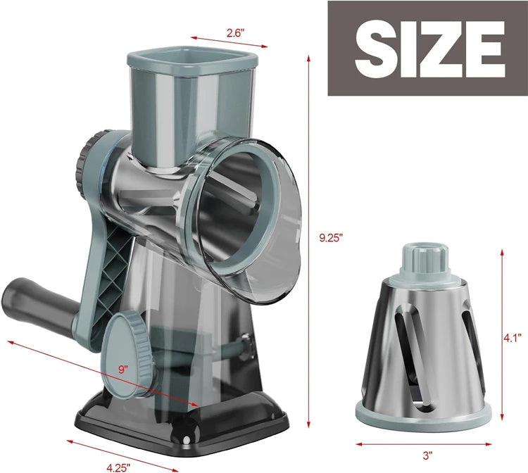 The 3-in-1 Rotary Kitchen Grater